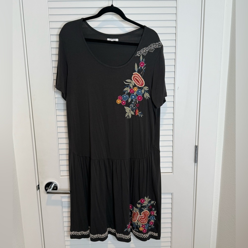 Anthropologie Caite Embriodered Floral Dress - XL​​​